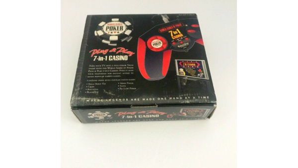 World Series Poker Plug & Play 7-en-1 Casino NEGRO JACK oficial de Poker Texas Hold Em más ruleta Blackjack Craps Slots Funny Party