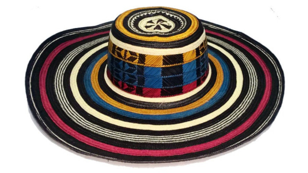 COLOMBIAN HANDMADE COLORED HAT SOMBRERO SINUANO VUELTIAO CAÑA ARROW 19 LAPS VUEL