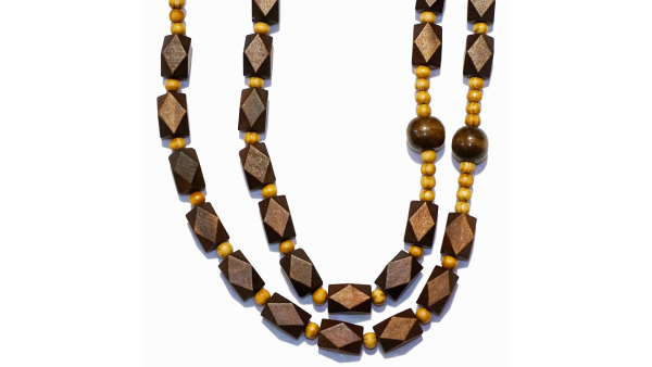 Super and Holy Big Diamond Beads Sanctified Rosario Natural Wood Chain Jesus Cross XL Large 40" Wall Rosary
