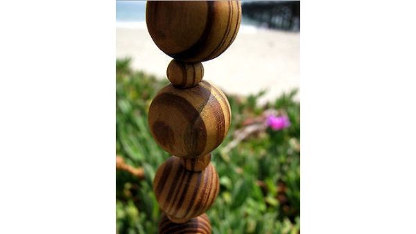 super and holy  big Beads santified rosario Natural wood Chain jesus cross xl large 40" wall rosary