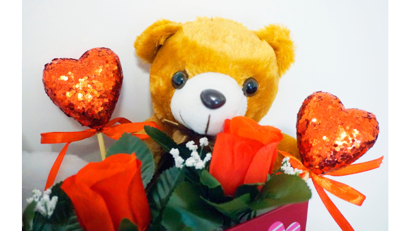 Mother's Day Celebration Twin Bears Flower Ornaments Gift for all our Special Mothers Box Set Includes Beautiful of Necklace and Earrings