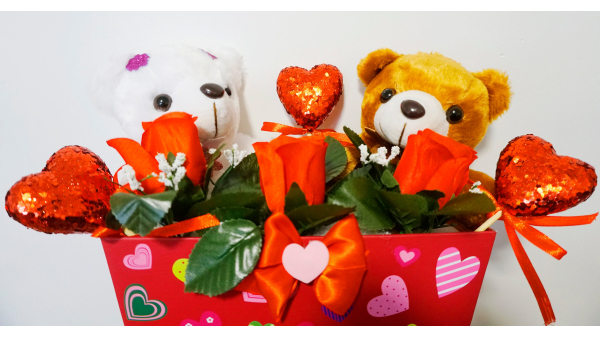 Mother's Day Celebration Twin Bears Flower Ornaments Gift for all our Special Mothers Box Set Includes Beautiful of Necklace and Earrings