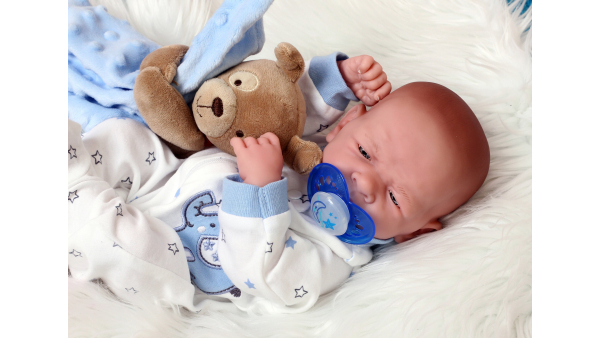 Cute and Beautiful Baby BOY Sooo Sweet 14 Inches Life Like Pacifier + Extras