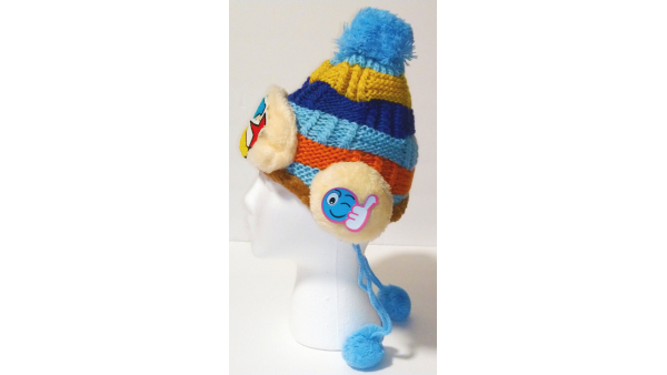 Handmade Fashionable Women Hat Stretch Wool w/Warm Ear Covers Ideal for Winter Snow Ski FITS Any Size (Light Blue)