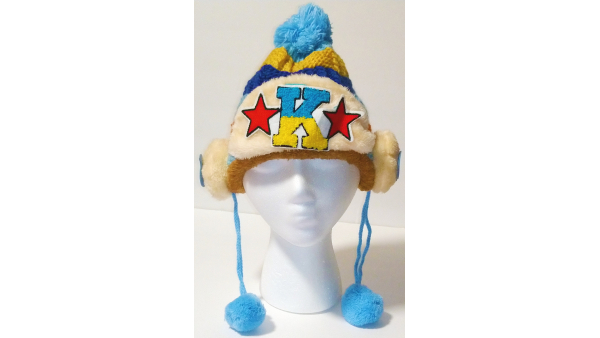 Handmade Fashionable Women Hat Stretch Wool w/Warm Ear Covers Ideal for Winter Snow Ski FITS Any Size (Light Blue)