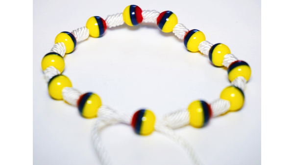 Pulsera Colombiana Hecha a Mano Con Cuentas Tricolor Abalorios Regalo para su Regalo para Hombres Brazalete Tipico Unisex Joyeria Impermeable