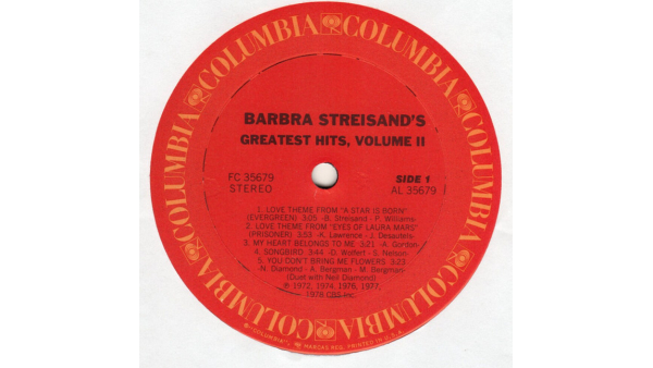 Barbra Streisand's Greatest Hits Volumen 2, Vinilo, Álbum LP 1978, Pop Rock, Easy Listening, Balada, Musical, Banda sonora Vintage Antique