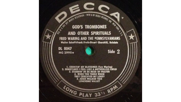 Fred Waring & The Pennsylvanians - Trombones de Dios; Religioso, Evangelio, Coral, Palabra hablada, Poesía, Vinilo, Álbum LP 1962 Vintage Antique