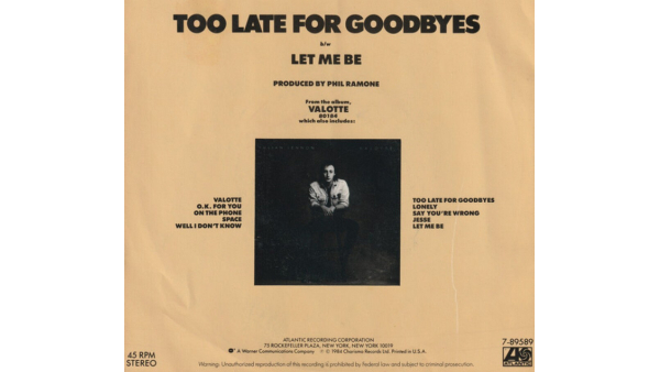 Julian Lennon Too Late For Goodbyes Mini LP 1985 Vinyl, 7", Single, Stereo, SP - Edición especial Estilo Soft Rock, Pop Rock