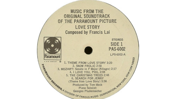 Francis Lai Love Story Música de la banda sonora original Vintage LP 1970 Jazz Escenario y pantalla Fácil de escuchar