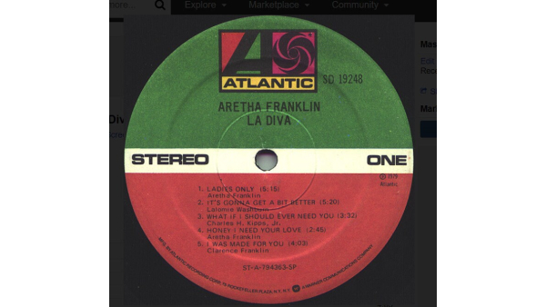 Aretha Franklin La Diva Cantante estadounidense Vinilo LP Álbum 1979 Género Funk Soul Disco