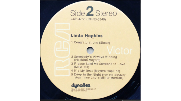 Linda Hopkins Álbum Vinilo LP 1972 Linda Hopkins Autotitulado Beautiful Melodies Género Funk Soul Style Gospel Soul Actriz estadounidense