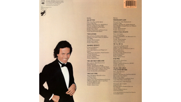 Julio Iglesias 1100 Bel Air Place Excelente 1984 Música Latina Pop Vinilo Cantante español Compositor y Productor discográfico