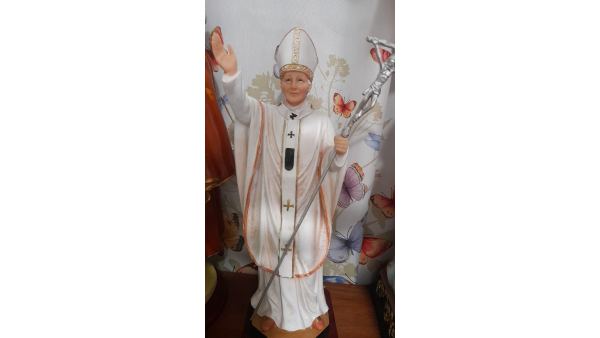 San Juan Pablo II 13 pulgadas Karol Józef Wojtyla Papa Peregrino Católico La gran imagen para capilla hogar o Iglesia Influyente Papa Polaco