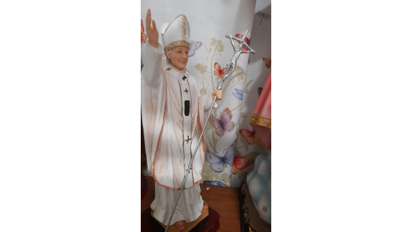 San Juan Pablo II 13 pulgadas Karol Józef Wojtyla Papa Peregrino Católico La gran imagen para capilla hogar o Iglesia Influyente Papa Polaco