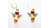 Colombiana hecha a mano pendientes angel cuentas tricolor hecho a mano abalorios regalo para su regalo para los hombres Aretes Tipico Unisex Joyeria impermeable