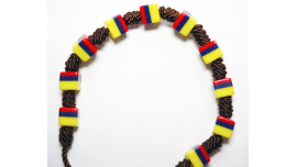 Pulsera cuentas tricolor hecho a mano hecho a mano abalorios regalo para su regalo para los hombres colombianos brazalete Tipico Unisex Joyeria impermeable