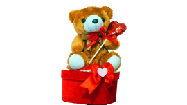 Happy Mother's Day Gift Box Handmade with a Chocolate scented Bear Includes Necklace with the word Mama in Gold color Decoration Heart stick