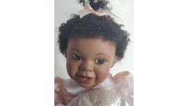 Vintage Porcelain Ashton Drake Brianne 10'' African American toddler Girl Doll The Ashton-Drake Galleries "Brianne" Sunday Best Collection