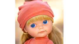 15-inch Small Full Body Baby Doll Washable Long Blond Hair All Vinyl Posable Realistic Doll Come with Cute Accessories