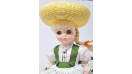 Vintage Antique 1965 Madame Alexander Heidi Doll Girl-Collectibles Classic Series w/ Kaiser Doll Stand, does not contain box