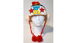 Handmade Fashionable Women Hat Stretch Wool w/Warm Ear Covers Ideal for Winter Snow Ski FITS Any Size (RED COLOR)