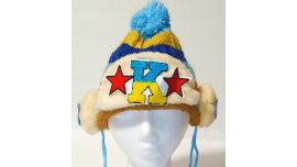 Handmade Fashionable Women Hat Stretch Wool w/Warm Ear Covers Ideal for Winter Snow Ski FITS Any Size (Light Blue)