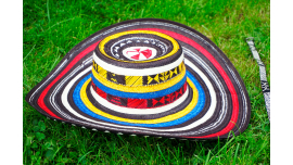 Sombrero de color colombiano hecho a mano Sombrero Sinuano vueltiao Caña Arrow 19 Laps Vueltas Sombrero Hombres Mujeres Regalo especial Sombrero tradicional occidental