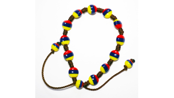 Pulsera cuentas tricolor hecho a mano hecho a mano abalorios regalo para su regalo para los hombres colombianos brazalete Tipico Unisex Joyeria impermeable