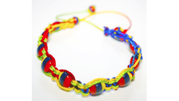 Pulsera hecha a mano con cuentas tricolor hecho a mano abalorios regalo para su regalo para los hombres colombianos brazalete Tipico Unisex Joyeria impermeable