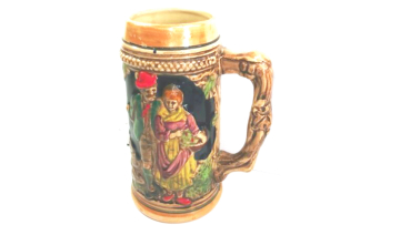 Jarra de cerveza alemana grande vintage con tapa Alemania, hermosa pieza de coleccionista, excelente estado, como nueva